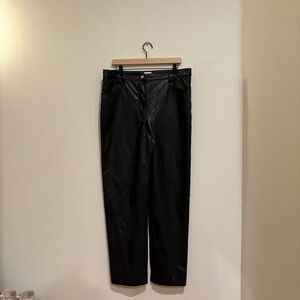 Wilfred Dark Leather Trousers